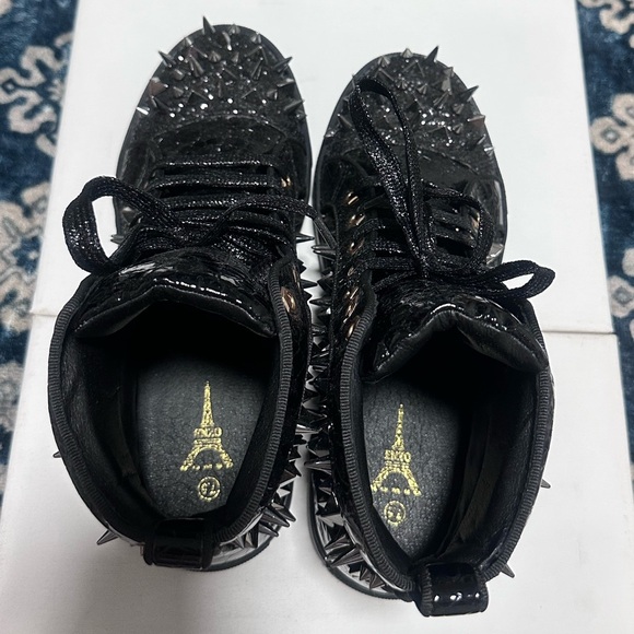 Enzo Romeo Men's Fashion High Top Crystal Shimmer Rhinestone Sneakers size 7.5US - Picture 7 of 7